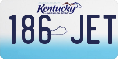KY license plate 186JET