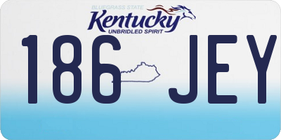 KY license plate 186JEY