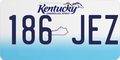 KY license plate 186JEZ