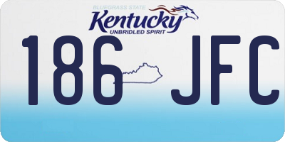 KY license plate 186JFC