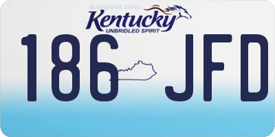 KY license plate 186JFD
