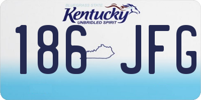 KY license plate 186JFG