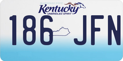 KY license plate 186JFN