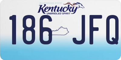 KY license plate 186JFQ