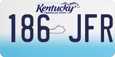 KY license plate 186JFR