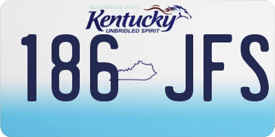 KY license plate 186JFS