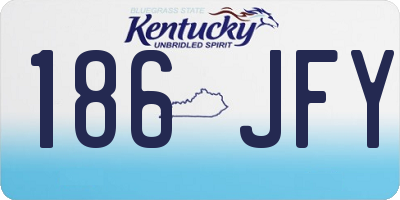 KY license plate 186JFY