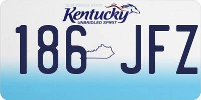 KY license plate 186JFZ