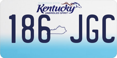 KY license plate 186JGC