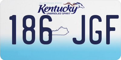 KY license plate 186JGF