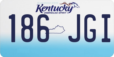 KY license plate 186JGI
