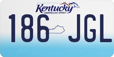 KY license plate 186JGL