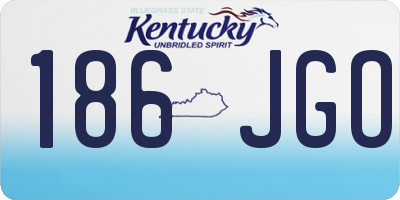 KY license plate 186JGO
