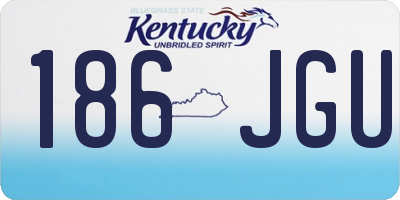 KY license plate 186JGU