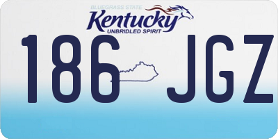 KY license plate 186JGZ