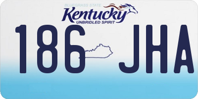 KY license plate 186JHA