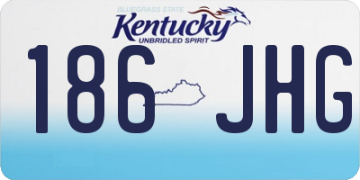 KY license plate 186JHG