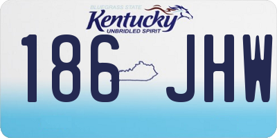 KY license plate 186JHW
