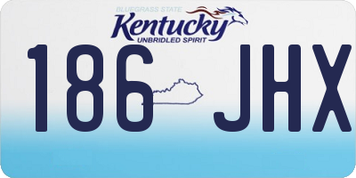 KY license plate 186JHX