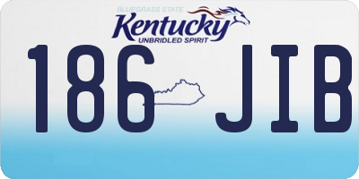 KY license plate 186JIB