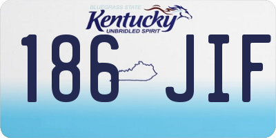 KY license plate 186JIF