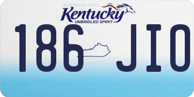 KY license plate 186JIO