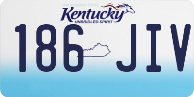 KY license plate 186JIV
