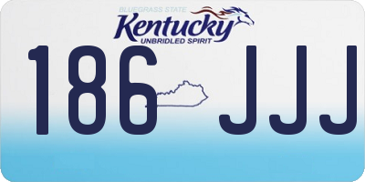KY license plate 186JJJ