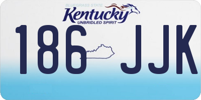 KY license plate 186JJK