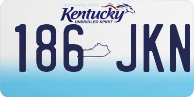 KY license plate 186JKN