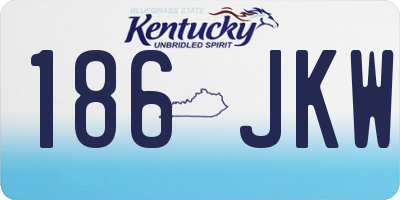 KY license plate 186JKW