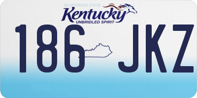 KY license plate 186JKZ