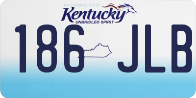 KY license plate 186JLB
