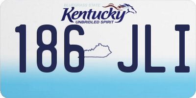 KY license plate 186JLI