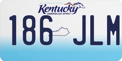 KY license plate 186JLM