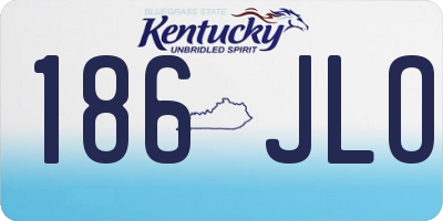 KY license plate 186JLO