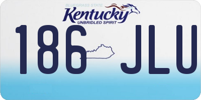 KY license plate 186JLU