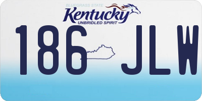 KY license plate 186JLW