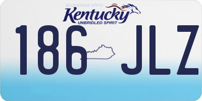 KY license plate 186JLZ