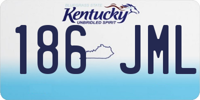 KY license plate 186JML