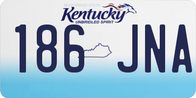 KY license plate 186JNA