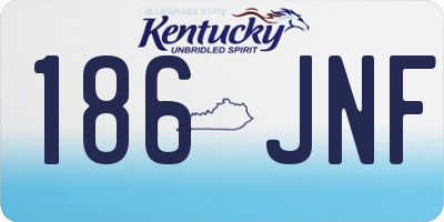 KY license plate 186JNF