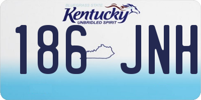 KY license plate 186JNH