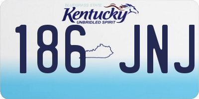 KY license plate 186JNJ