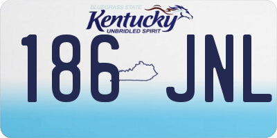 KY license plate 186JNL