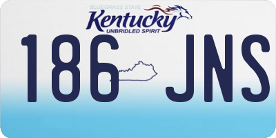 KY license plate 186JNS