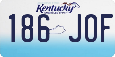 KY license plate 186JOF