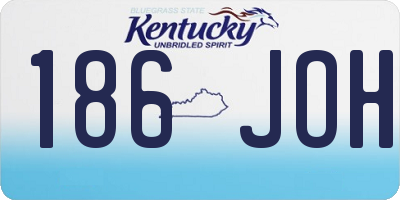 KY license plate 186JOH