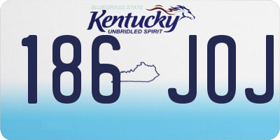KY license plate 186JOJ