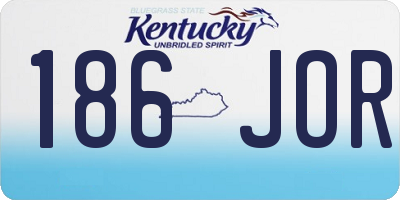 KY license plate 186JOR